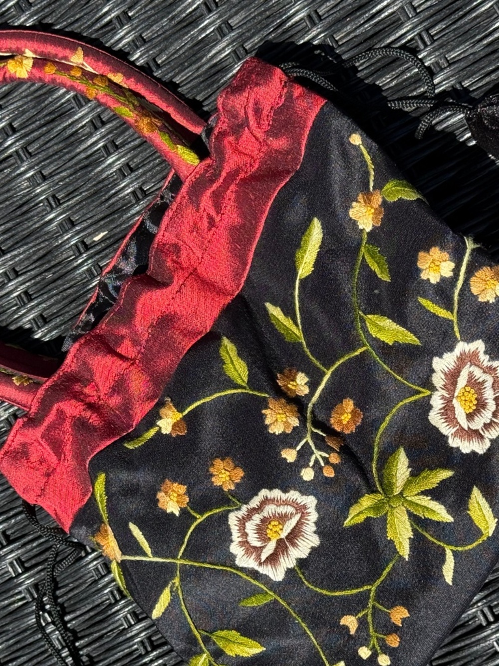 Thai Silk Embroidered Purse